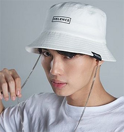 Velence : Chain Bucket Hat - White @ eThaiCD.com