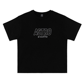 Astro : Outline Logo Oversized Tshirt - Black Size S