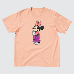 Uniqlo : Minnie Mouse in Thailand - Sawasdee T-shirt - Light Orange Size XL