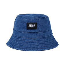 Astro : LOGO DENIM BUCKET HAT - Mid Indigo