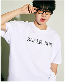 Super Sun : Oversized Tee - White