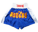 Muay Thai Shorts : Blue - White 