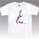 Bird Thongchai T-Shirt  - Feather & Flowers (White) - Size M