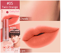 Cathy Doll : Mini Lip & Cheek Nude Matte Tint - No.5 Twin Orange