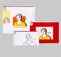 Krist : Portrait Art Series - Clutch Bag