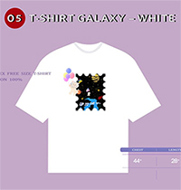 K SEE M x Up Poompat : Galaxy T-shirt - White