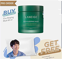 Laneige : Cica Sleeping Mask & War Pillow Case