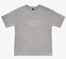 Astro : Outline Logo Oversized Tshirt - Grey Size XL