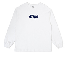 Astro : Solid Logo Long Sleeve Tshirt - White Size XS