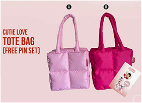 Cutie Love : Tote Bag - Fuchsia