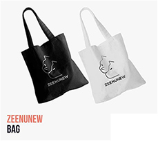 ZeeNuNew : Tote Bag - White