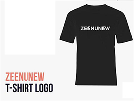 ZeeNuNew : Logo T-shirt - Black Size M