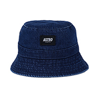 Astro : LOGO DENIM BUCKET HAT - Dark Indigo