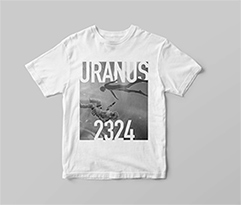 Uranus2324 : Space T-shirt - White Size L