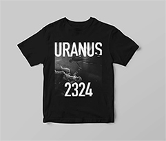 Uranus2324 : Space T-shirt - Black Size XL