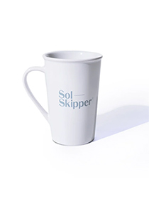 Sol Skipper : White Mug - Light Blue